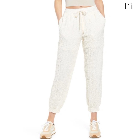 Current Air Textured Joggers In Ivory - NWT - Picture 1 of 6
